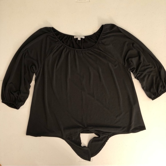 Green Envelope Los Angeles Elegant Black Women's Top Size L - Picture 3 of 8